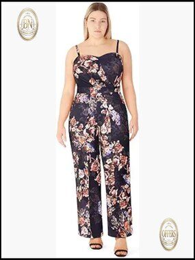 Floral Print Strapless Jumpsuit with Fit & Flare Silhouette